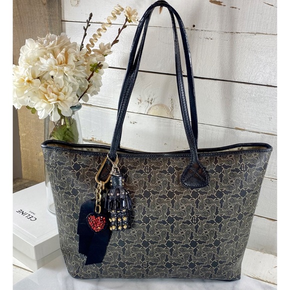 Celine Logo & Carriage Coated Canvas Tote - Picture 2 of 10